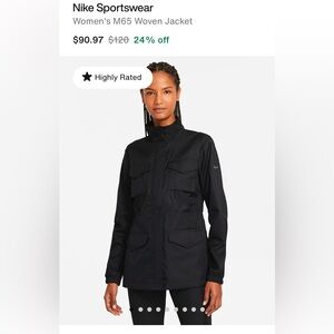 Nike Women's M65 Woven Jacket Size Small